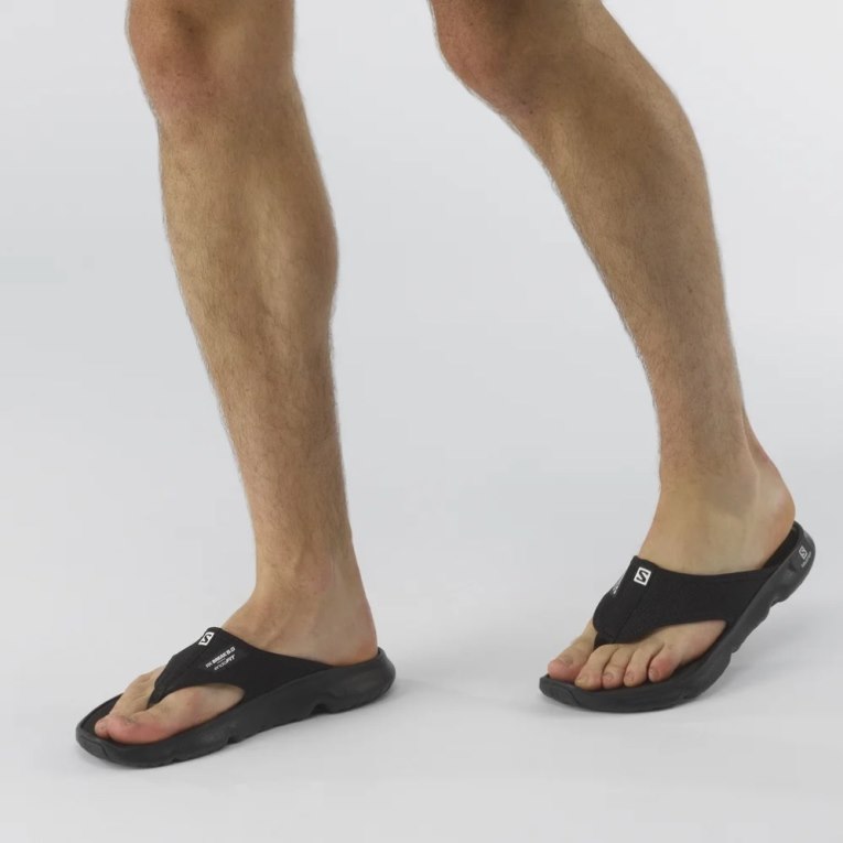 Black Salomon Reelax Break 5.0 Men's Flip Flops | IE TS4729